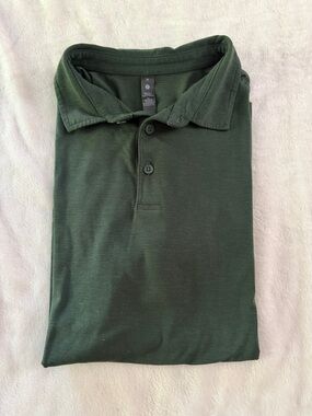 Men's Lululemon Evolution Polo Short Sleeve Shirt- Smoked Spruce